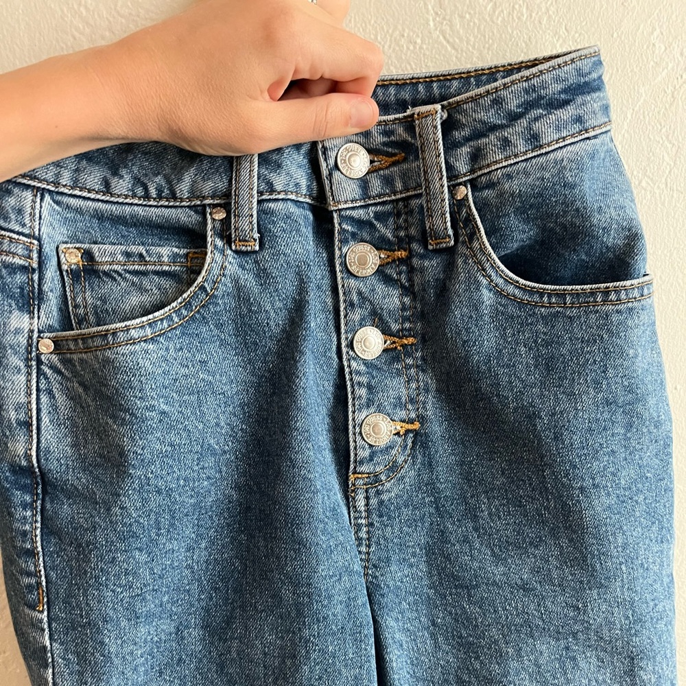 Blue Guess 90s Skinny Vintage 4 Button Jeans
